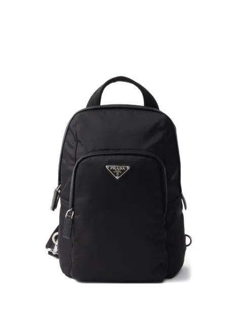 Prada Re-nylon and Saffiano leather backpack Black 2VZ116VOOO2DMG