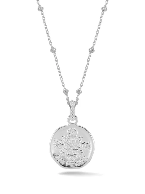 DOWER AND HALL Lucky Sixpence necklace Silver SCP520S18