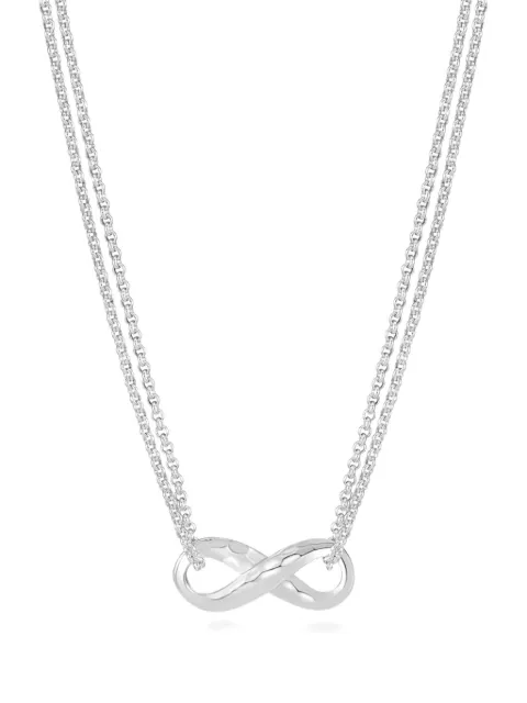 DOWER AND HALL Entwined Infinity Pendant necklace Silver EWP22S18