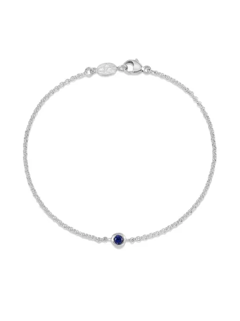 DOWER AND HALL Dewdrop sapphire chain bracelet Silver TWB3SBSAPPMED