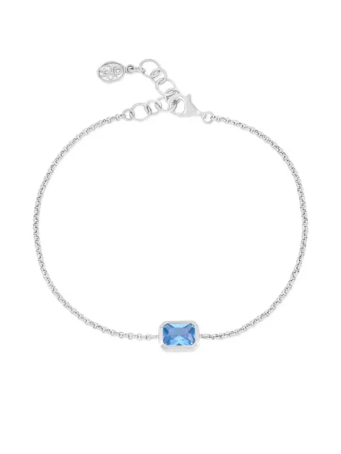 DOWER AND HALL Octagon blue topaz bracelet Silver HHB90SBT