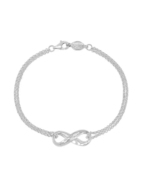 DOWER AND HALL Entwined Infinity double-chain bracelet Silver EWB22S