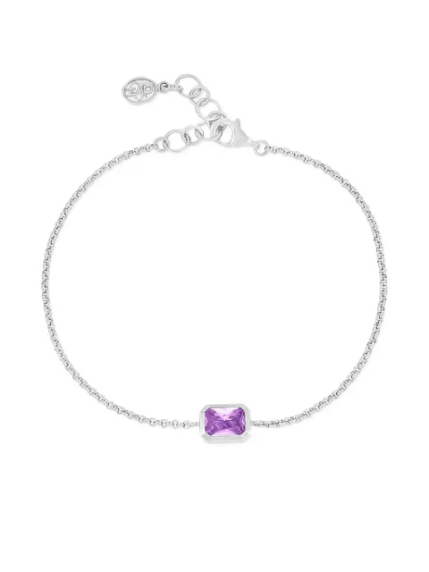 DOWER AND HALL octagon-amethyst chain bracelet Silver HHB90SAME