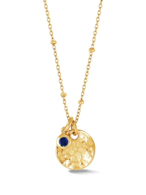 DOWER AND HALL hammered disc sapphire necklace Gold TWP20VBSAPP18