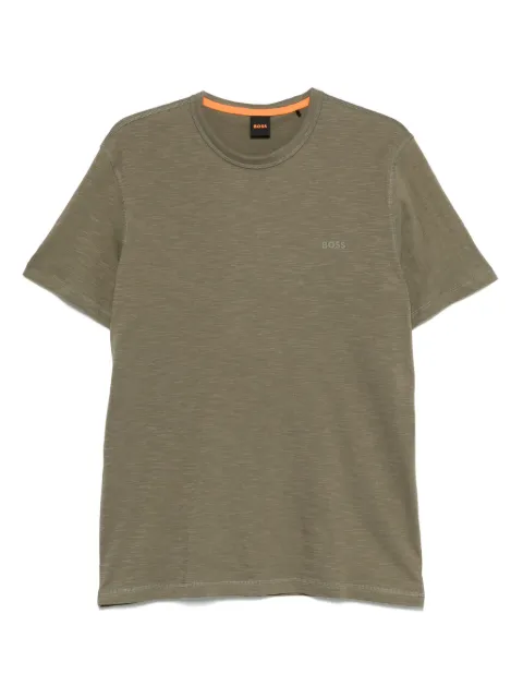 BOSS logo-print T-shirt Green 50508243