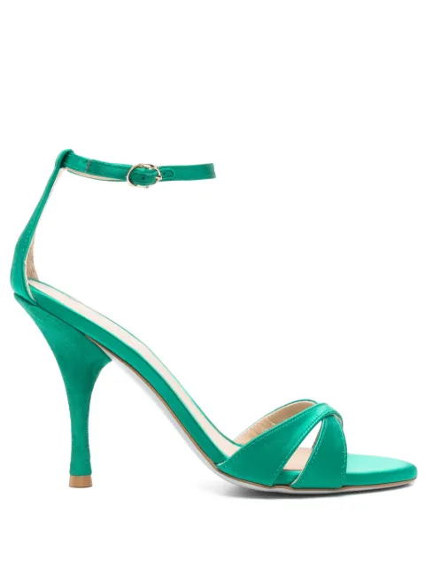 Roberto Festa 100mm leather heeled sandals Green FALER