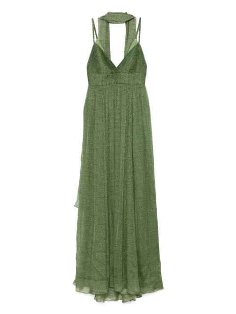 Elie Saab silk dress Green D0660PS25SI001