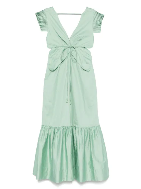 FARM Rio cut-out midi dress Green 331949