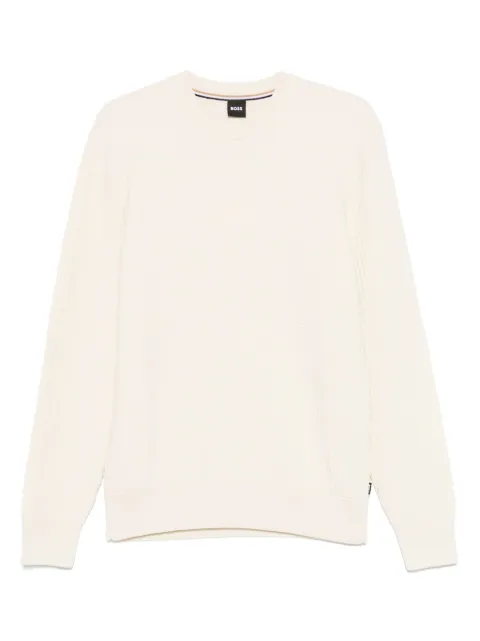 BOSS cotton sweater Neutrals 50545283