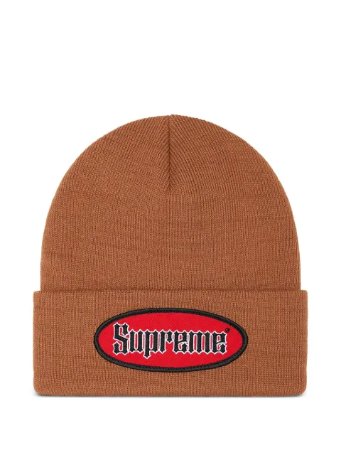 Supreme Oval Patch Beanie Brown SU25458