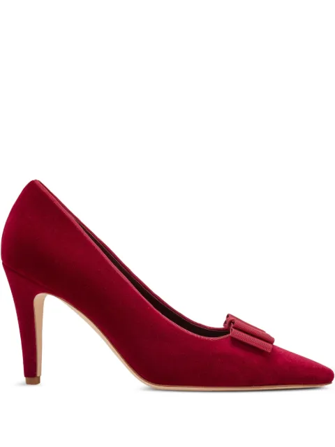 Manolo Blahnik bow-detail velvet pumps Red 3253131DRED