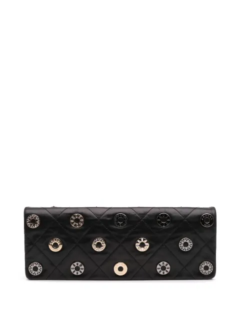CHANEL Pre-Owned 2006-2008 Quilted Calfskin Star Attitude Grommet Fold Over clutch bag Black DCF4XC6FKIG50L9O