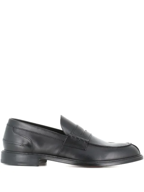 Tassinari leather penny loafers Black 784001