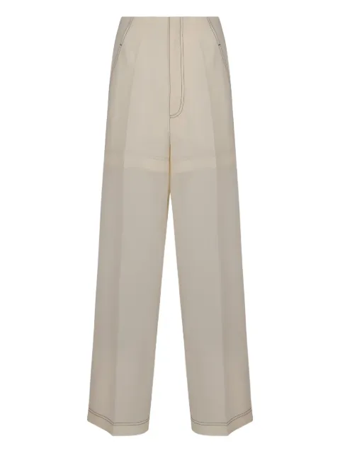 Philosophy Di Lorenzo Serafini layered visible-stitching trousers Neutrals 03132121