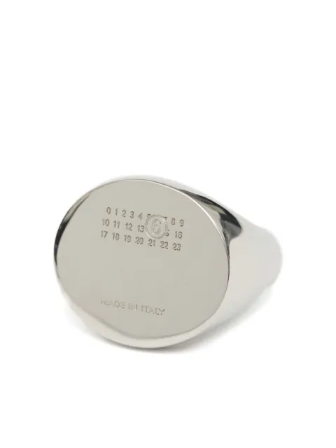 MM6 Maison Margiela Numeric oval ring Silver SM7UQ0108P8601