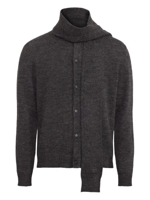 MM6 Maison Margiela virgin wool-blend cardigan Grey SH0HP0010M13140