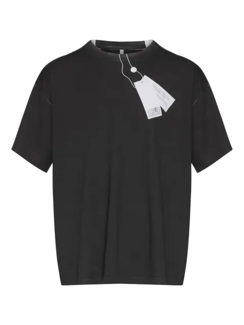 MM6 Maison Margiela tag-print T-shirt Black SH2GC0029M20048