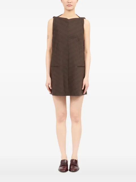 MM6 Maison Margiela striped mini dress Brown S52DA0067M35475