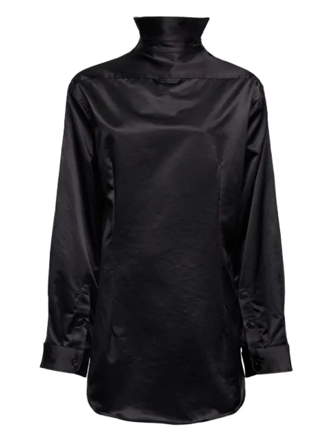 MM6 Maison Margiela high-neck satin dress Black S52DA0069MTN084
