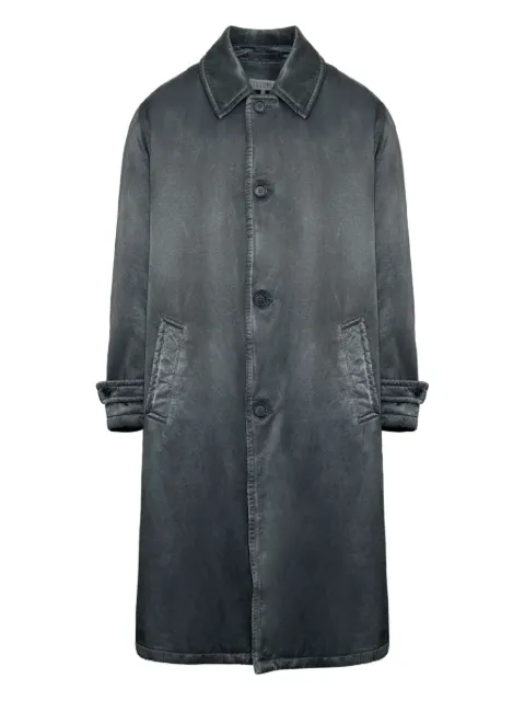 MM6 Maison Margiela waxed button-up coat Grey SH0AA0015M35452