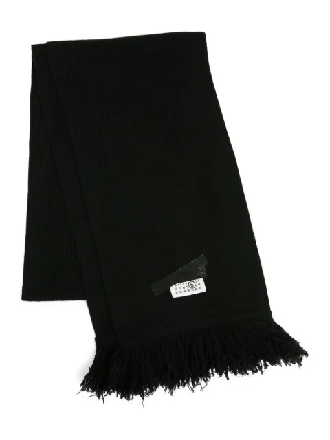 MM6 Maison Margiela wool-blend scarf Black SH2TE0004M13168
