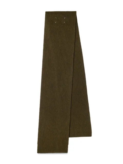 Maison Margiela ribbed-knit scarf Green S67TE0032M13185