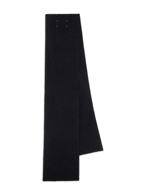 Maison Margiela ribbed wool scarf Black S67TE0032M13185