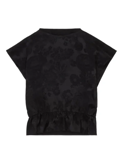 MM6 Maison Margiela floral-brocade blouse Black S52NF0017MTN082