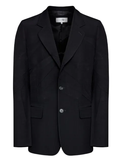 MM6 Maison Margiela tailored single-breasted blazer Black SH2BN0016M35436