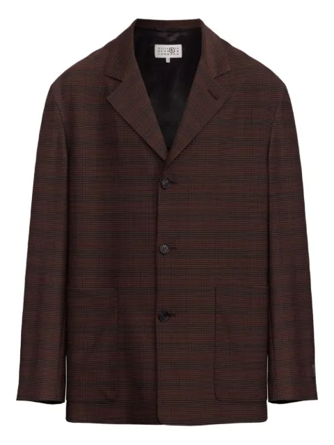MM6 Maison Margiela checked blazer Brown SH0BN0014M35475