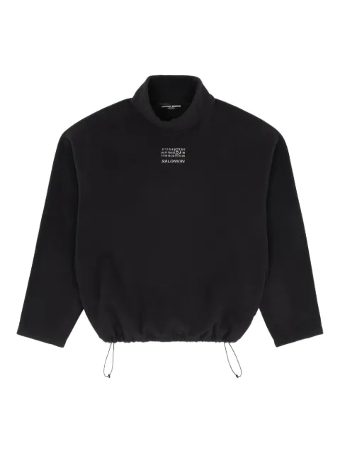 MM6 Maison Margiela X Salomon logo turtleneck sweatshirt Black SH0NH0019M20140