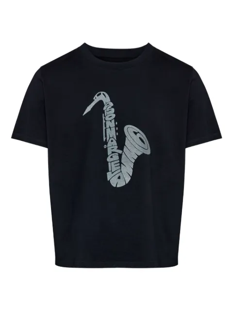 MM6 Maison Margiela saxophone-print T-shirt Black SH2GC0032M20048