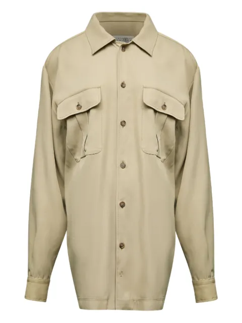 MM6 Maison Margiela button-up shirt dress Neutrals S62DA0064M35631