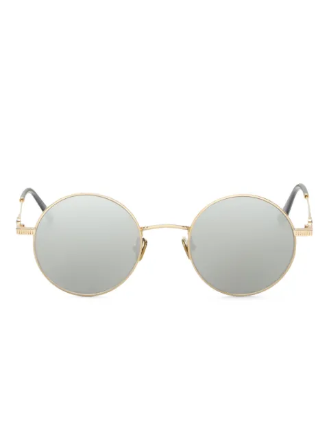 VALENTINO GARAVANI EYEWEAR round-frame mirrored sunglasses Gold 50VLS173A