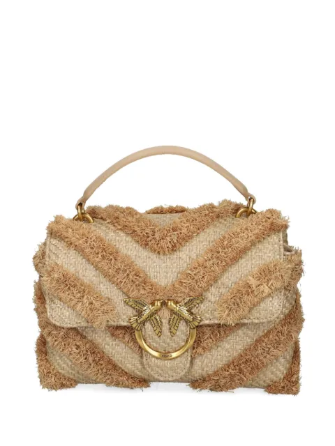 PINKO fringed-chevron shoulder bag Neutrals 100044A2CD