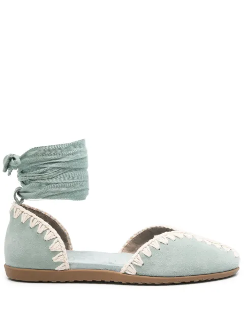 Mou suede ballet flats Blue SW731001A