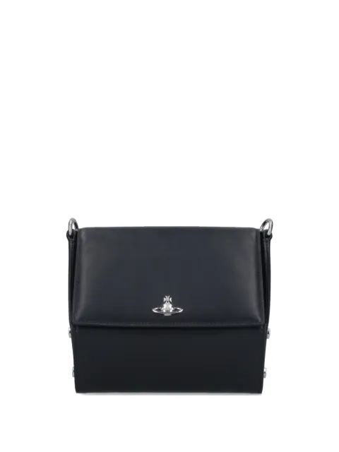 Vivienne Westwood Orb-plaque shoulder bag Black 4803000RWL008K