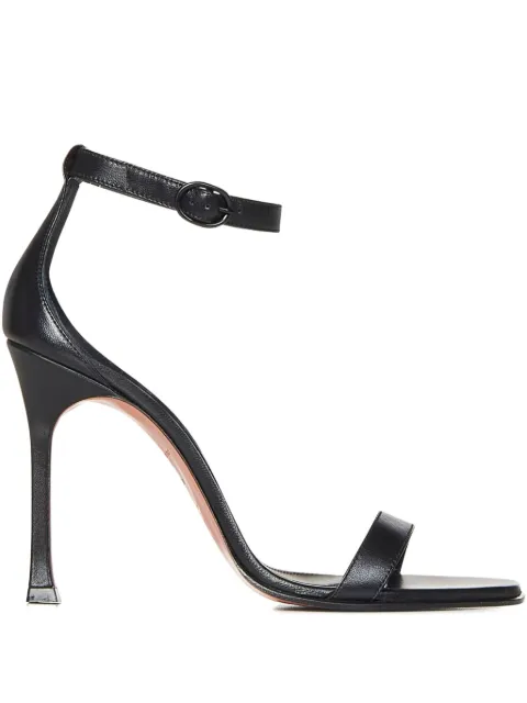Amina Muaddi 105mm Kim strappy stiletto sandals Black KIMSANDAL105