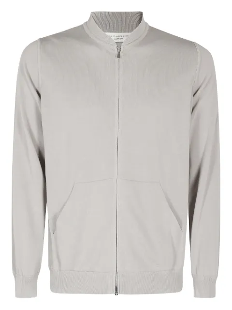 Filippo De Laurentiis zip-up stand-collar cardigan Grey BZ1ML2ATCR12R
