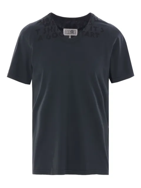 MM6 Maison Margiela text-print T-shirt Black SH2GC0022M20115