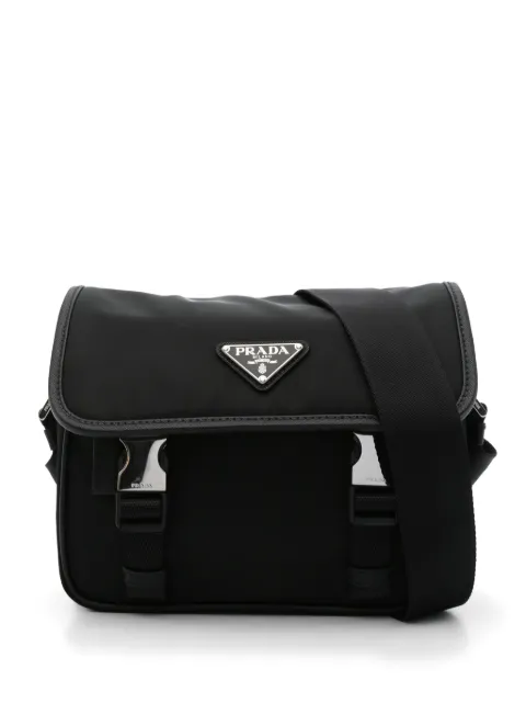 Prada Re-nylon and Saffiano leather shoulder bag Black 2VD034VXOP2DMH