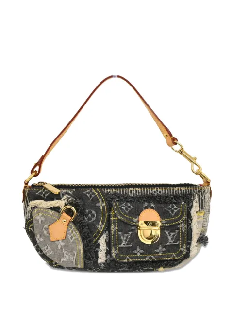 Louis Vuitton Pre-Owned 2007 Monogram Denim Patchwork Pouchy shoulder bag Grey 194775