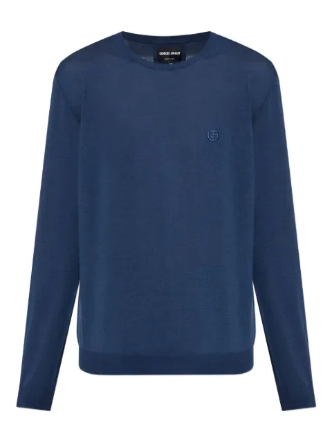 Giorgio Armani crew-neck sweater Blue GM001725AF17856