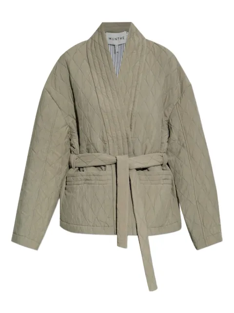 MUNTHE Pifita quilted belted jacket Green 252151525201