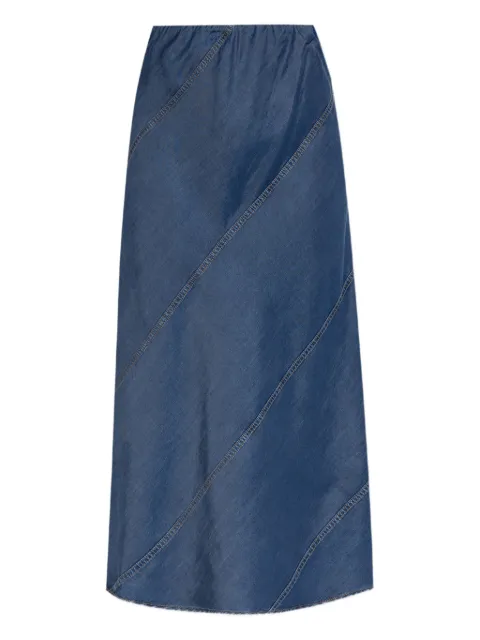 MUNTHE seam-detailing denim skirt Blue 252122225207