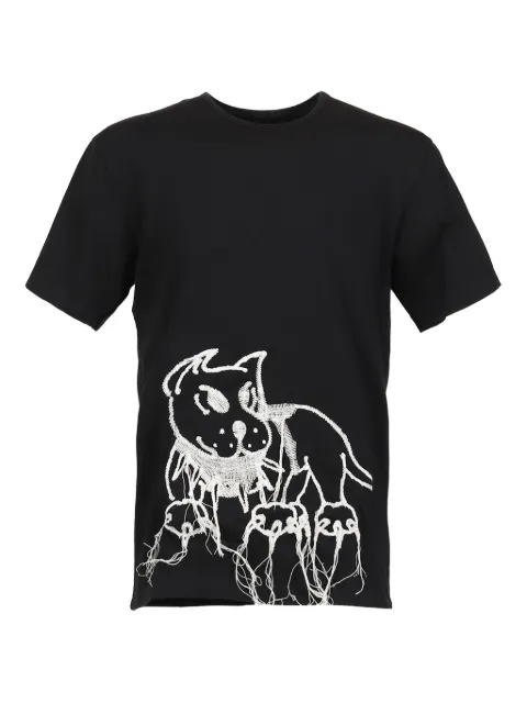CHITO guard-embroidered T-shirt Black C0225T004BLK