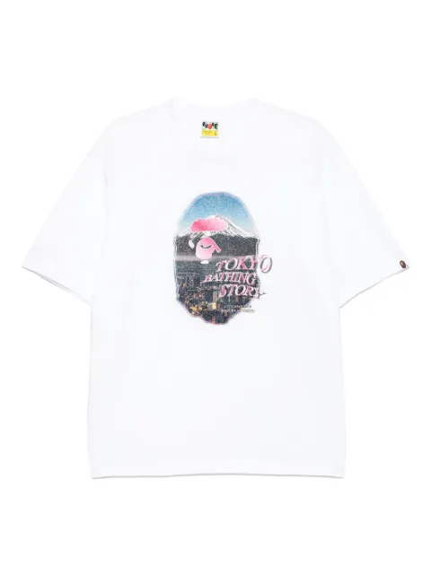 A BATHING APE® logo-printed t-shirt White 001TEL301336M