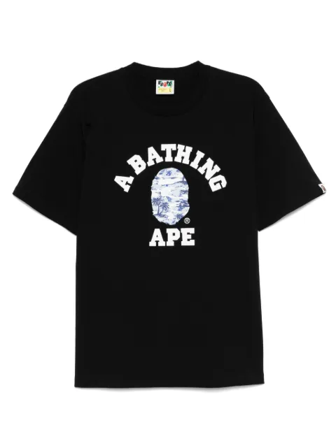 A BATHING APE® logo-printed T-shirt Black 001TEL301025M