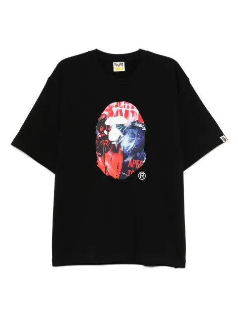 A BATHING APE® logo-printed T-shirt Black 001TEL301333M