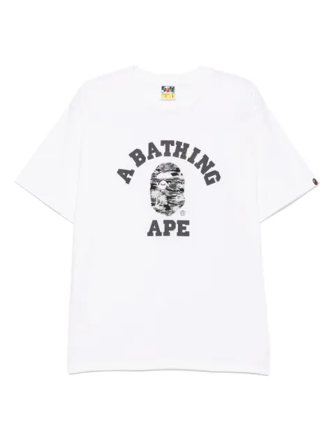 A BATHING APE® logo-printed t-shirt White 001TEL301025M